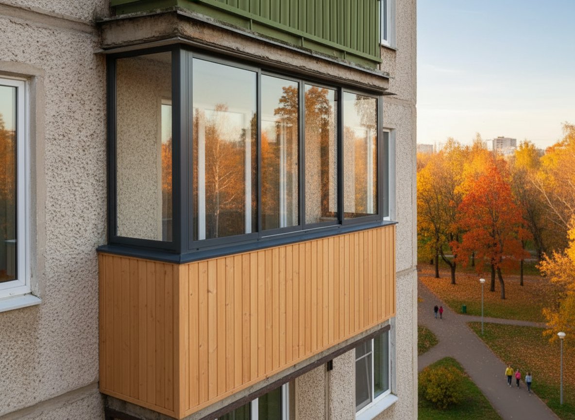 Остекление балконов в девятиэтажках в Москве