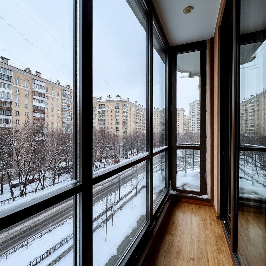 Французское остекление балкона в Москве