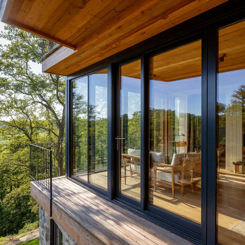 Остекление балкона на даче