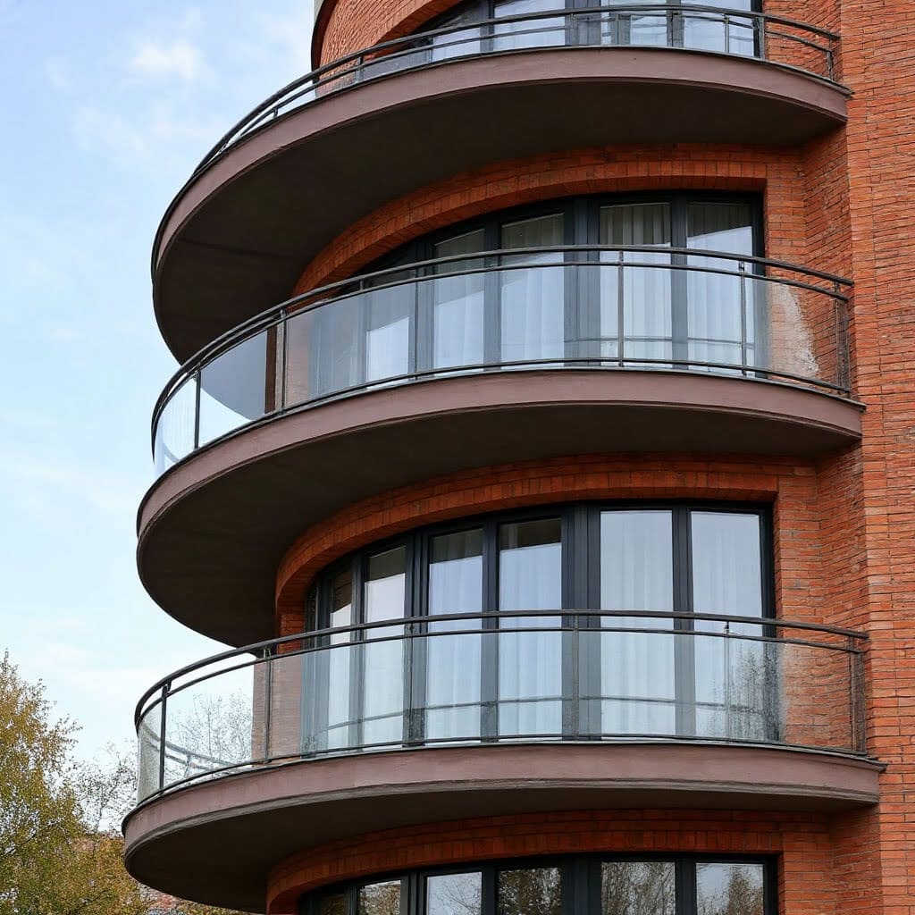 Остекление полукруглых балконов