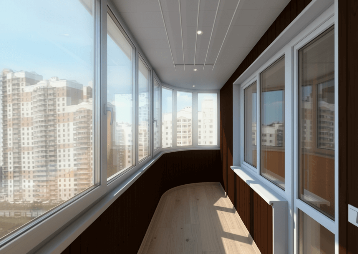 Остекление балкона 7 метров в Москве