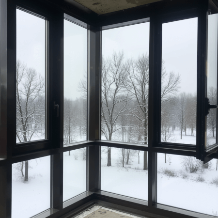 Остекление углового балкона в Москве